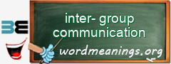 WordMeaning blackboard for inter-group communication